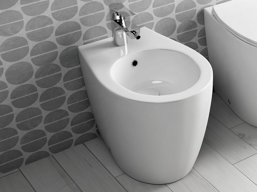 Bidet a Terra Sentimenti Neo 52X36 cm Filomuro Bianco Lucido
