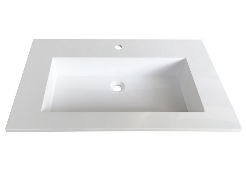 Lavabo Incasso Unitop Trendy 90,5X51,5 in Resina Lucido Bianco